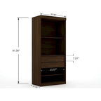 Armoire d'angle moderne 3 portes 4 tiroirs