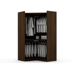 Armoire d'angle moderne 3 portes 4 tiroirs