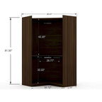 Armoire d'angle moderne 3 portes 4 tiroirs