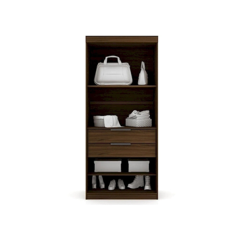 Armoire d'angle moderne 3 portes 4 tiroirs