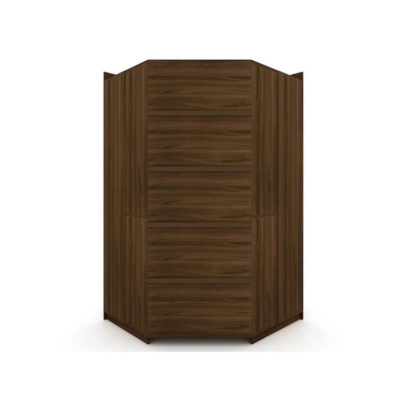 Armoire d'angle moderne 3 portes 4 tiroirs