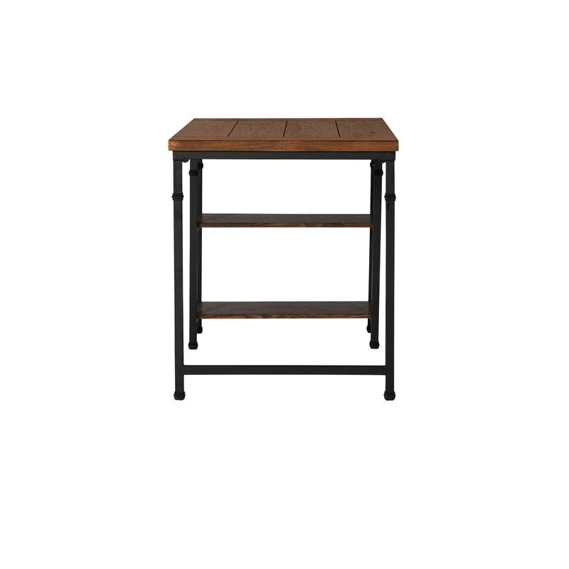 Bureau industriel en métal et bois