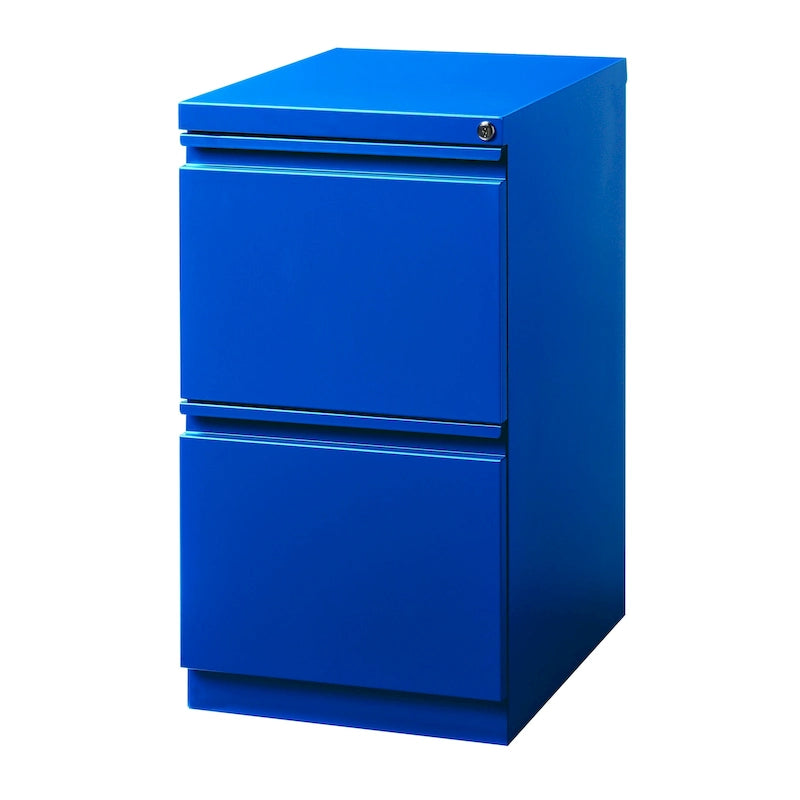 Caisson de classement mobile à deux tiroirs en acier, profondeur 50 cm, avec serrure
