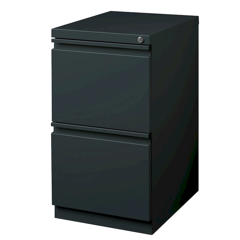 Caisson de classement mobile à deux tiroirs en acier, profondeur 50 cm, avec serrure