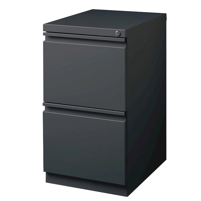 Caisson de classement mobile à deux tiroirs en acier, profondeur 50 cm, avec serrure