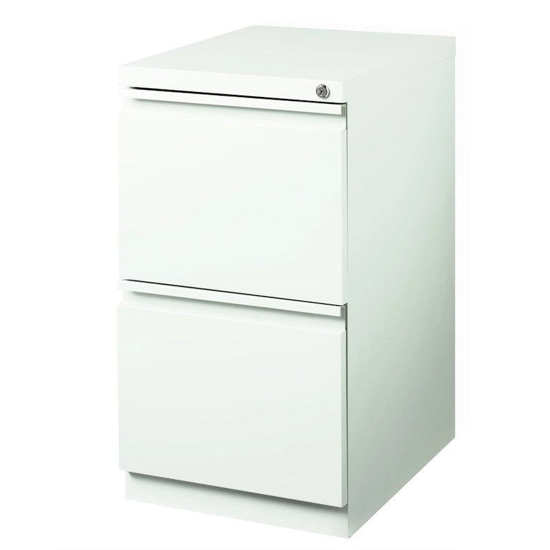 Caisson de classement mobile à deux tiroirs en acier, profondeur 50 cm, avec serrure