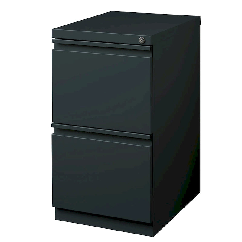 Caisson de classement mobile à deux tiroirs en acier, profondeur 50 cm, avec serrure