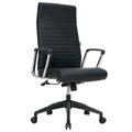 Chaise de bureau de conférence moderne en cuir à dossier haut