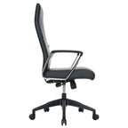 Chaise de bureau de conférence moderne en cuir à dossier haut