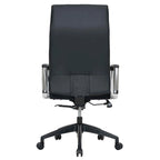 Chaise de bureau de conférence moderne en cuir à dossier haut