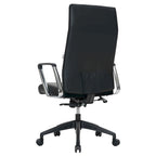 Chaise de bureau de conférence moderne en cuir à dossier haut