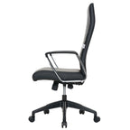 Chaise de bureau de conférence moderne en cuir à dossier haut