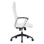 Chaise de bureau de conférence moderne en cuir à dossier haut