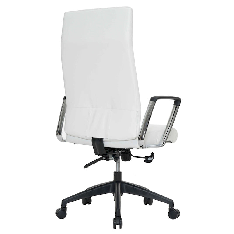 Chaise de bureau de conférence moderne en cuir à dossier haut