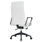 Chaise de bureau de conférence moderne en cuir à dossier haut
