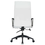 Chaise de bureau de conférence moderne en cuir à dossier haut