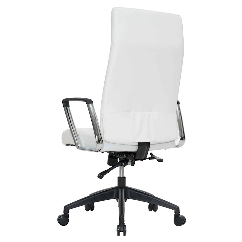 Chaise de bureau de conférence moderne en cuir à dossier haut