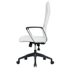 Chaise de bureau de conférence moderne en cuir à dossier haut