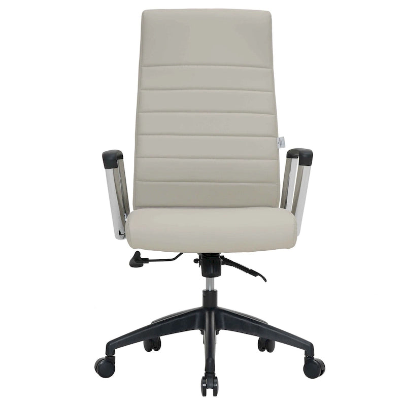 Chaise de bureau de conférence moderne en cuir à dossier haut