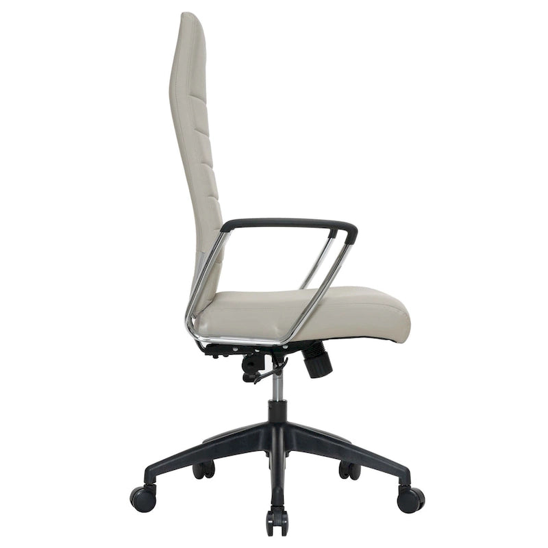 Chaise de bureau de conférence moderne en cuir à dossier haut