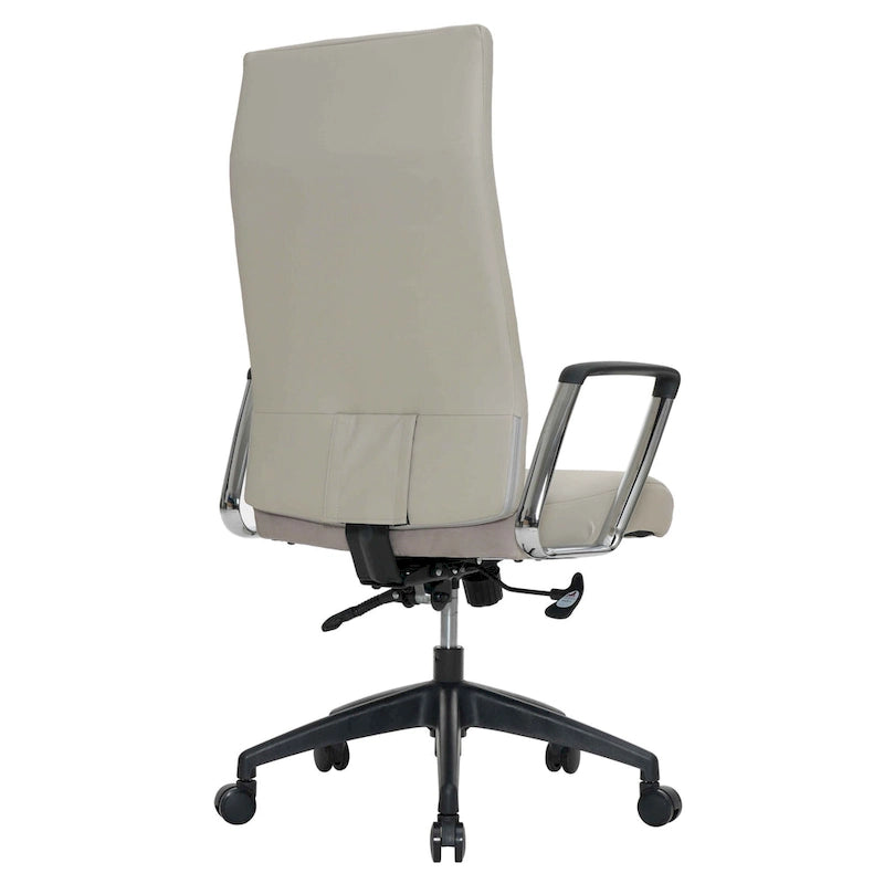 Chaise de bureau de conférence moderne en cuir à dossier haut