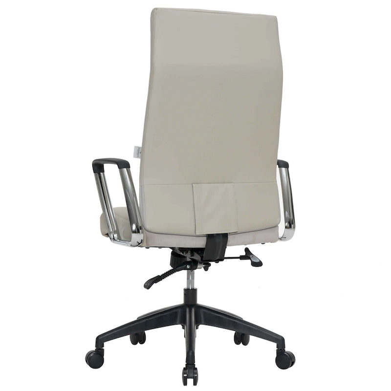 Chaise de bureau de conférence moderne en cuir à dossier haut