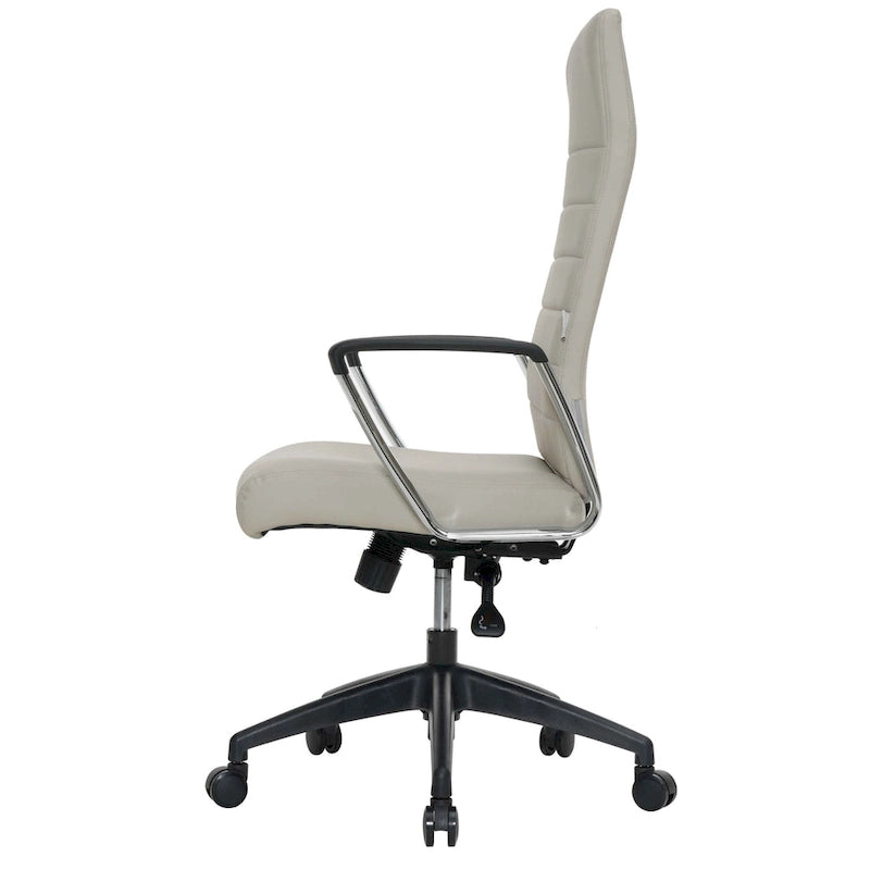 Chaise de bureau de conférence moderne en cuir à dossier haut