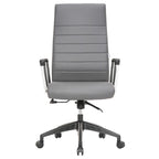 Chaise de bureau de conférence moderne en cuir à dossier haut