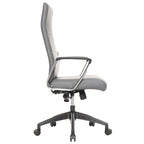 Chaise de bureau de conférence moderne en cuir à dossier haut