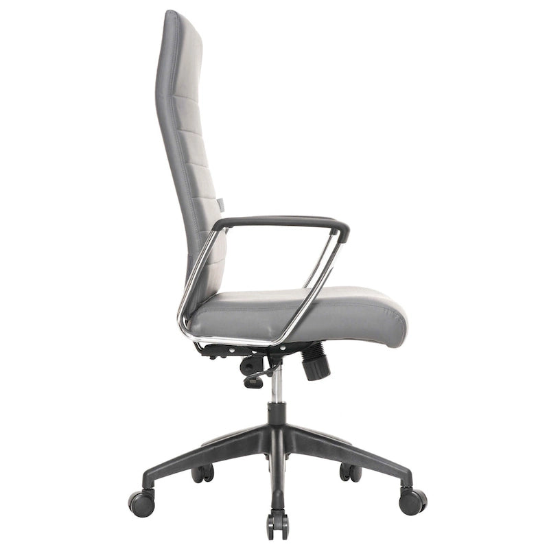 Chaise de bureau de conférence moderne en cuir à dossier haut