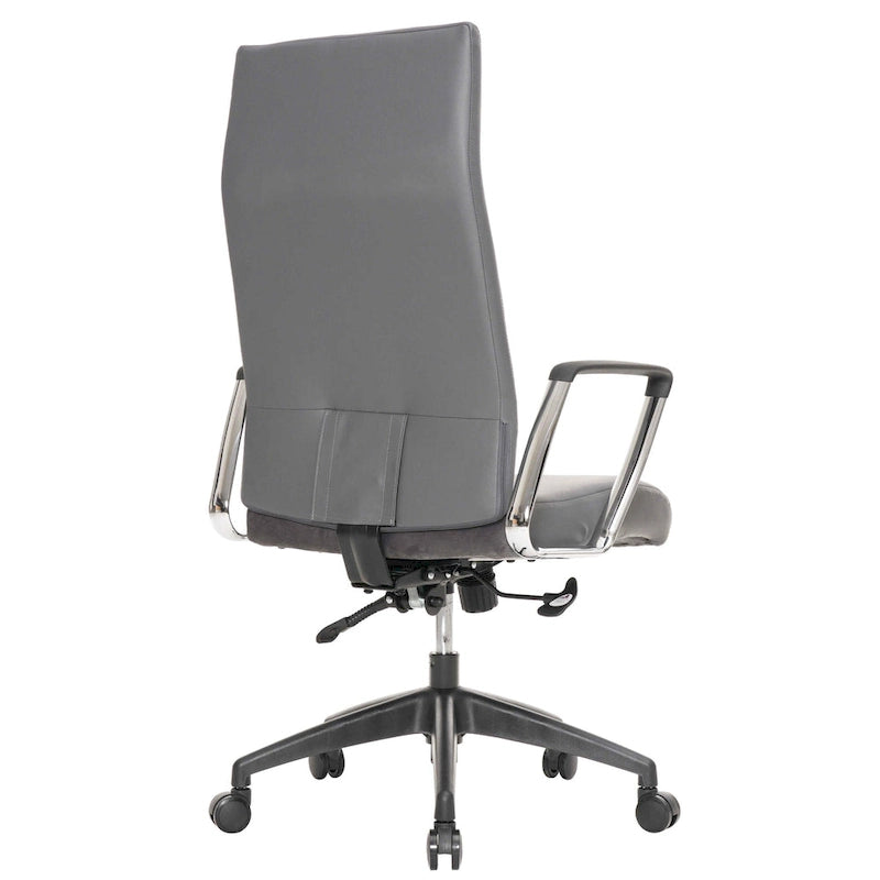 Chaise de bureau de conférence moderne en cuir à dossier haut