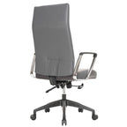 Chaise de bureau de conférence moderne en cuir à dossier haut
