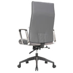 Chaise de bureau de conférence moderne en cuir à dossier haut