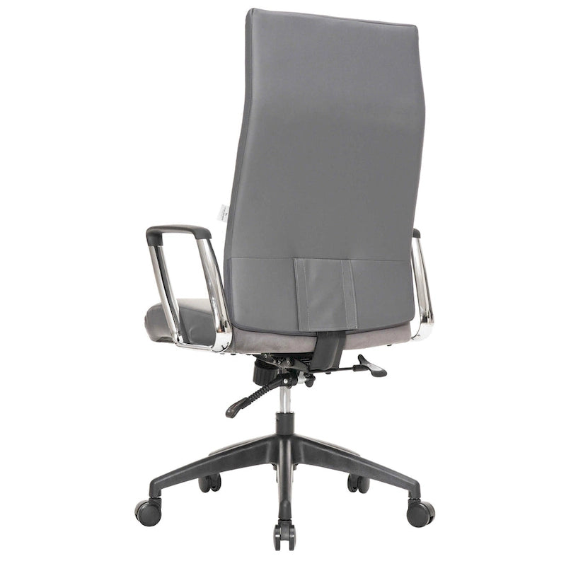 Chaise de bureau de conférence moderne en cuir à dossier haut