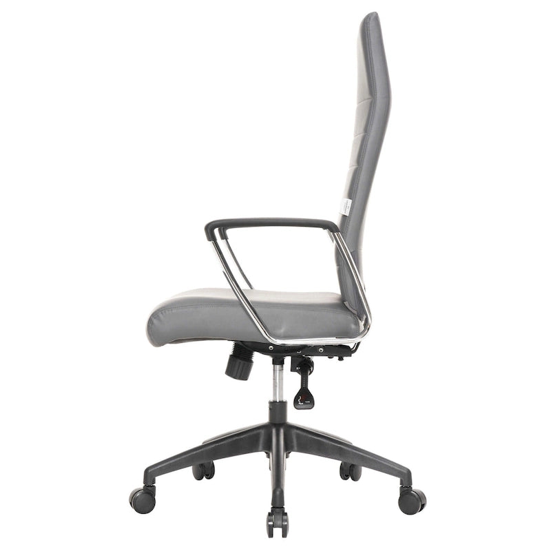 Chaise de bureau de conférence moderne en cuir à dossier haut