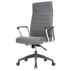 Chaise de bureau de conférence moderne en cuir à dossier haut