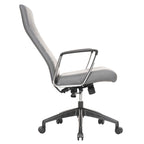 Chaise de bureau de conférence moderne en cuir à dossier haut
