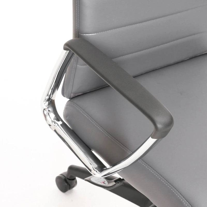 Chaise de bureau de conférence moderne en cuir à dossier haut