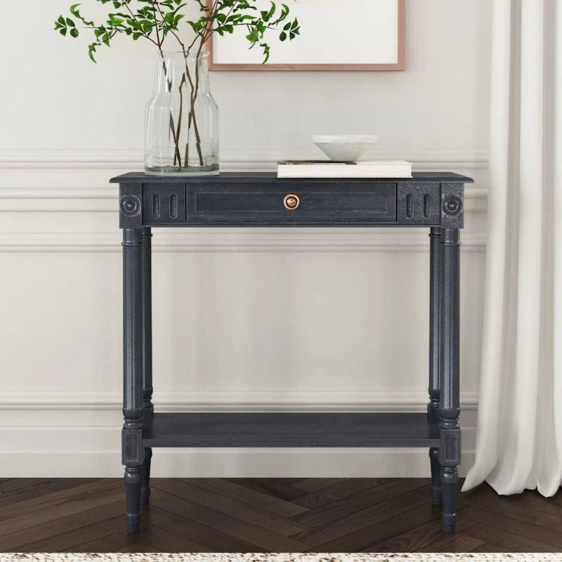 Console en bois avec tiroir