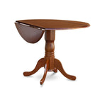 Table de salle à manger East West Furniture Dublin - un plateau de table rond en bois avec abattant et piédestal, (Options de finition)