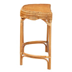 Console en rotin brun naturel style bohème moderne