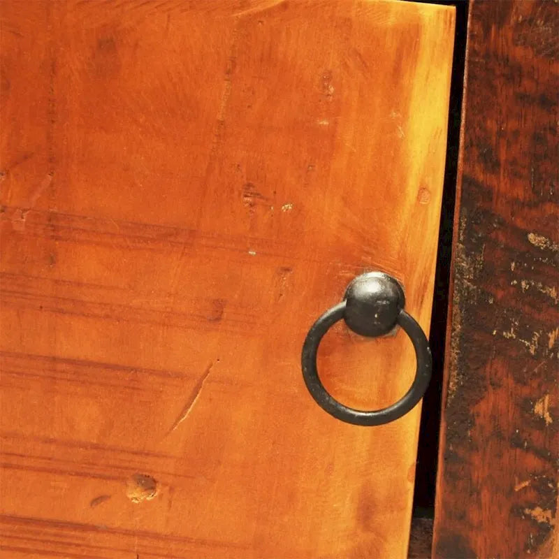 Meuble TV 2 portes en bois recyclé vintage