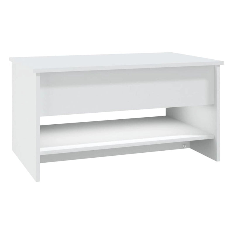 Table basse relevable, bout de canapé, table d'appoint, bois manufacturé - 80 x 50 x 42,4 cm