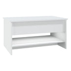 Table basse relevable, bout de canapé, table d'appoint, bois manufacturé - 80 x 50 x 42,4 cm