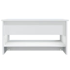 Table basse relevable, bout de canapé, table d'appoint, bois manufacturé - 80 x 50 x 42,4 cm