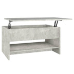 Table basse relevable, bout de canapé, table d'appoint, bois manufacturé - 80 x 50 x 42,4 cm