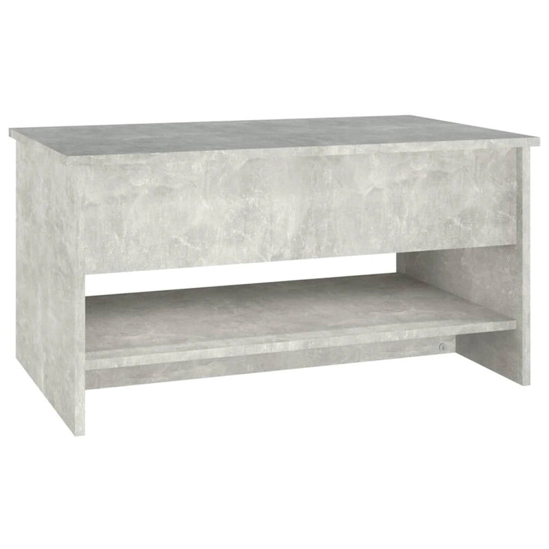Table basse relevable, bout de canapé, table d'appoint, bois manufacturé - 80 x 50 x 42,4 cm