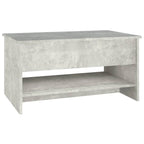 Table basse relevable, bout de canapé, table d'appoint, bois manufacturé - 80 x 50 x 42,4 cm