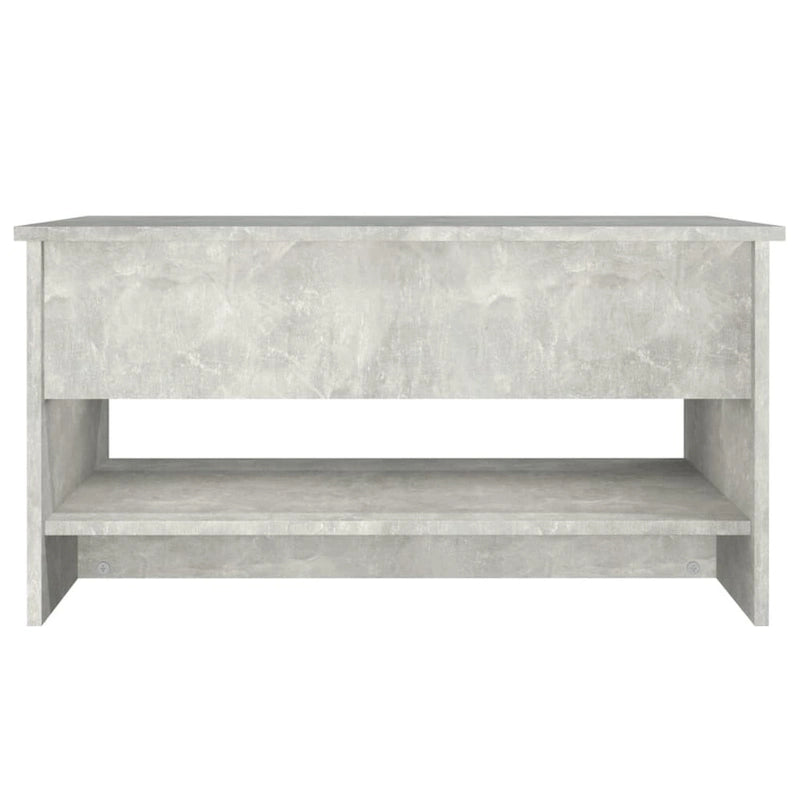 Table basse relevable, bout de canapé, table d'appoint, bois manufacturé - 80 x 50 x 42,4 cm