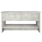 Table basse relevable, bout de canapé, table d'appoint, bois manufacturé - 80 x 50 x 42,4 cm